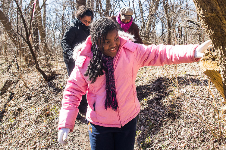 Attending a hike with Detroit Inspiring Connections Outdoors at Rouge Park. Photos by David Lewinski