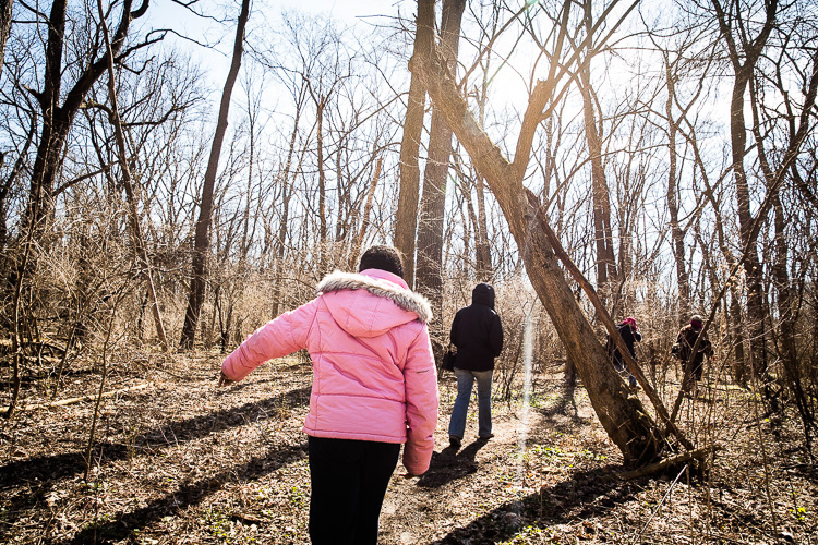 Attending a hike with Detroit Inspiring Connections Outdoors at Rouge Park. Photos by David Lewinski