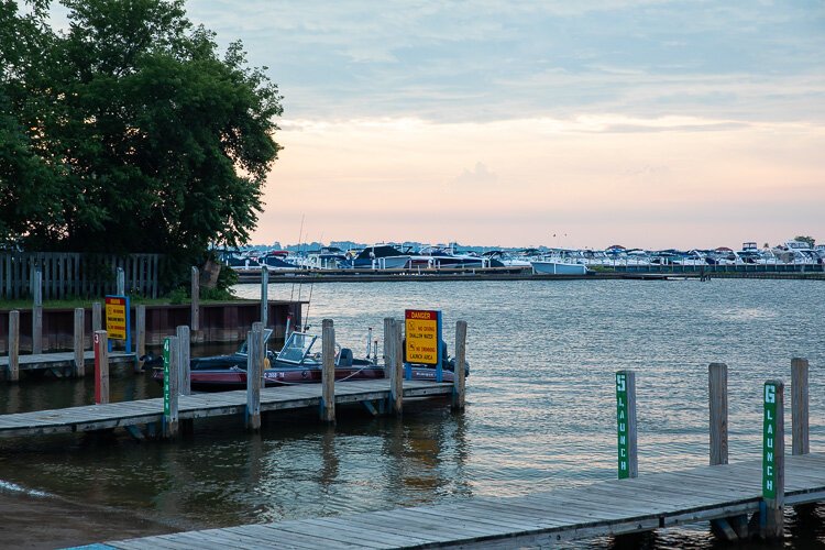 Dock on Lake St. Clair.