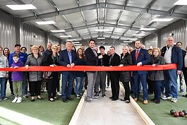 A ribbon-cutting ceremony was held for the Bocce Barn in Sterling Heights this past Tuesday, March 21.