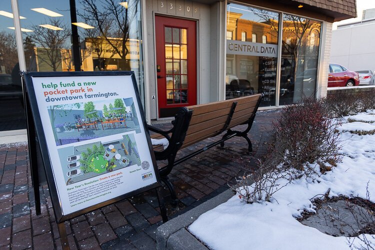Support for the Enterprise Pocket Park project can be found throughout downtown Farmington.