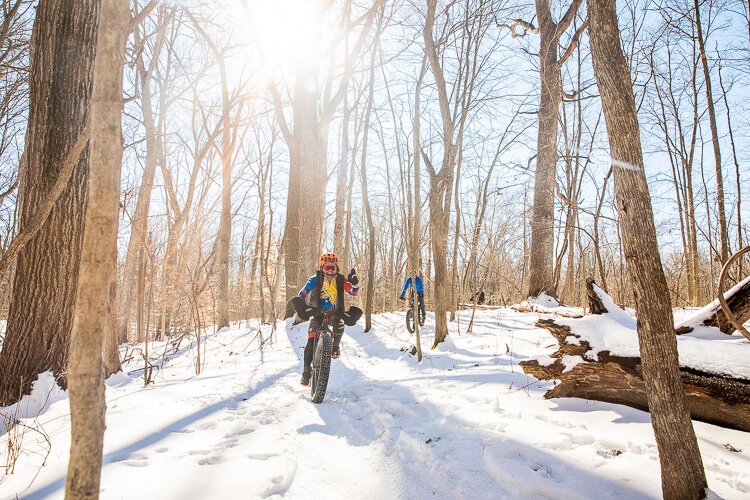 A sunny winter day at River Bends park.