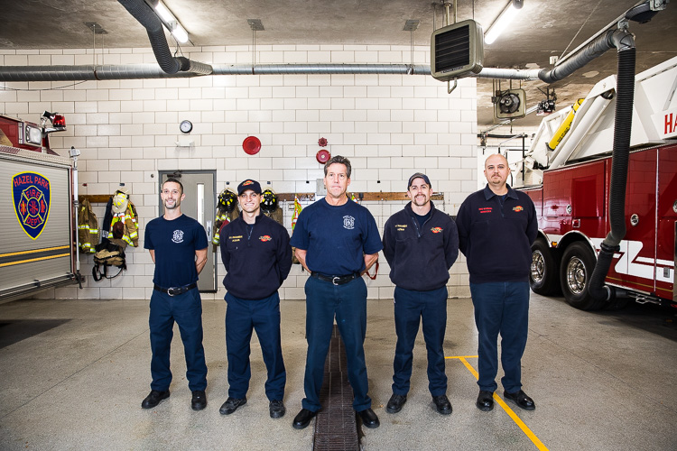 Hazel Park firefighters. Photo by David Lewinski.