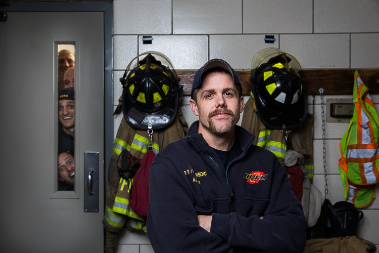 Hazel Park firefighter. Photo by David Lewinski,