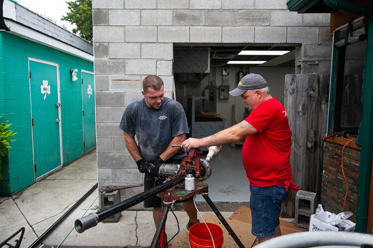 Construction on a new kitchen underway at House of Shamrocks.