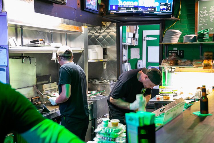 The old kitchen behind the bar is on its last days at House of Shamrocks.