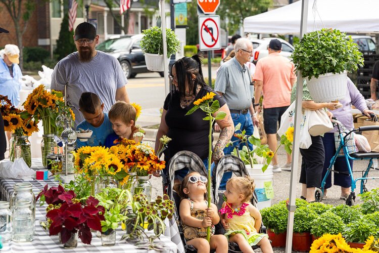 The Farmington Farmers Market on Saturday, Aug. 12, in downtown Farmington.