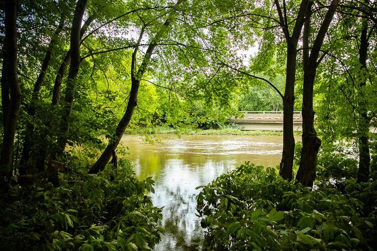 A beautiful Clinton River vista in Sterling Heights.