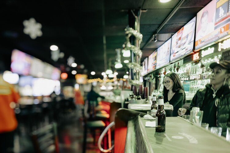 The bar at House of Shamrocks.