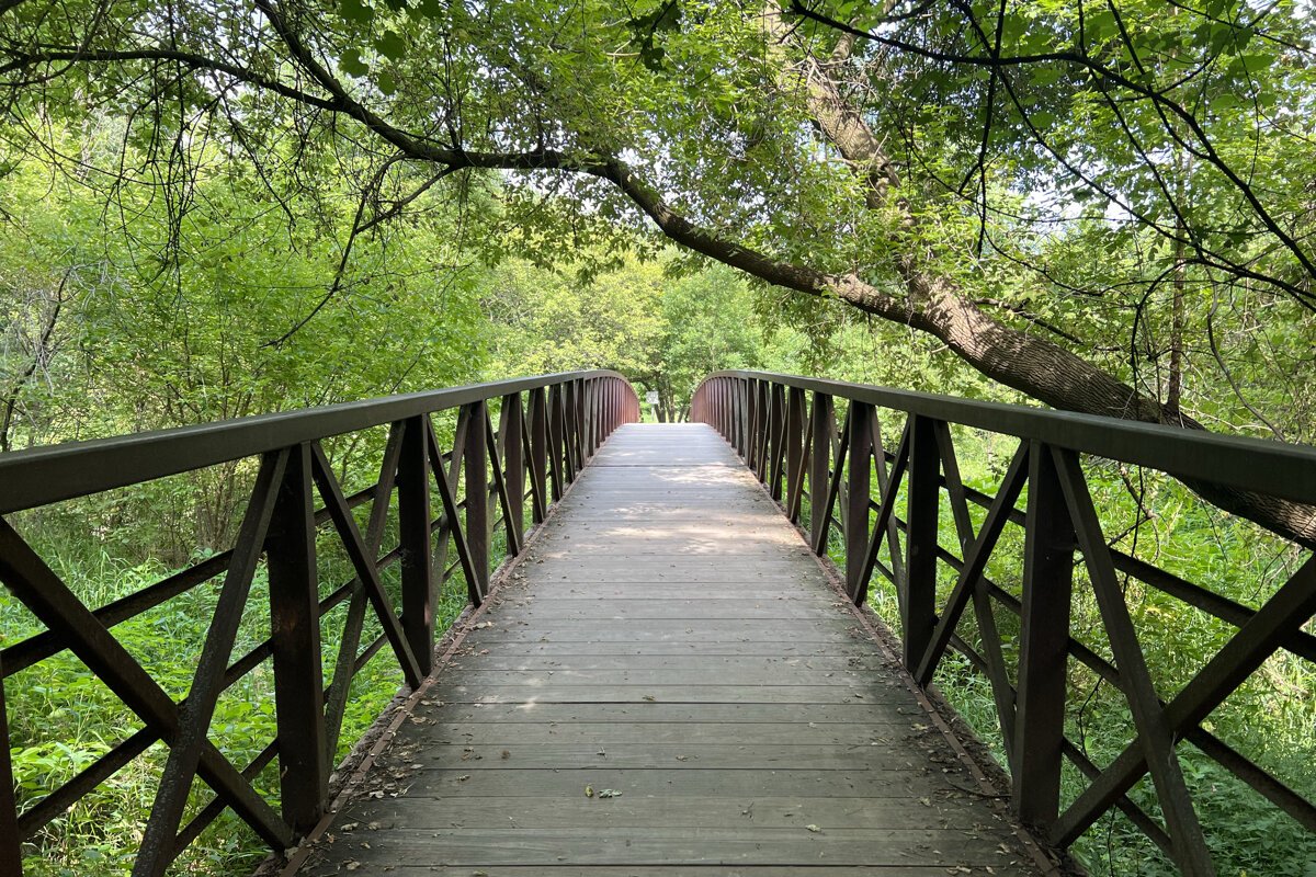 Crossing the Clinton River in Sterling Heights.