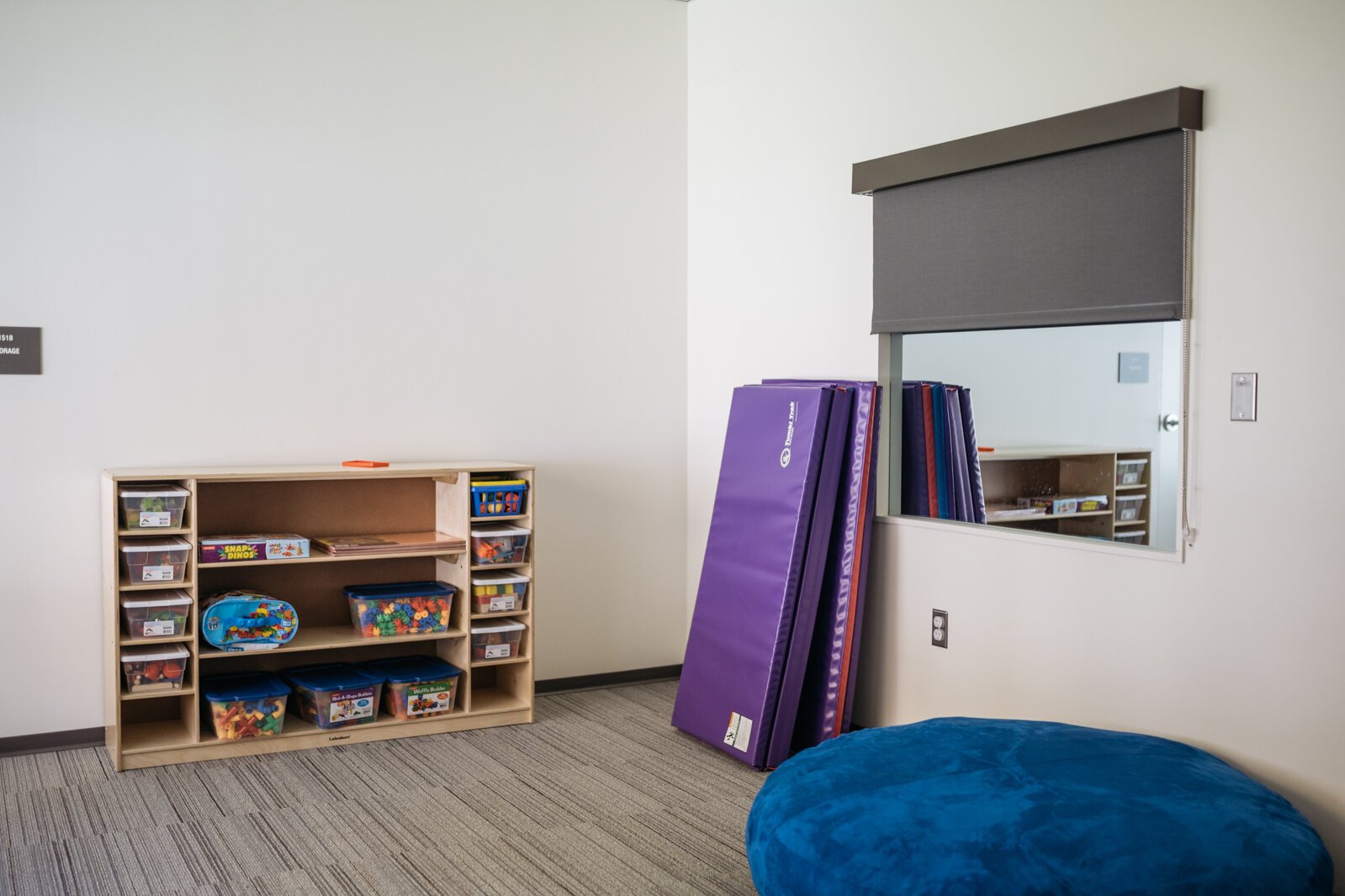 Therapeutic spaces give children a space to decompress and express themselves. Through an observation window, parents and behavioral health professionals can learn more and work together to ensure they get the support and care they need.  
