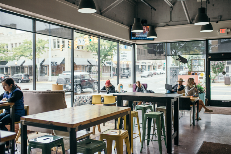 The Office Coffee Shop in Royal Oak also serves as a co-work space for digital nomads and others who need a bit of space to get work done.