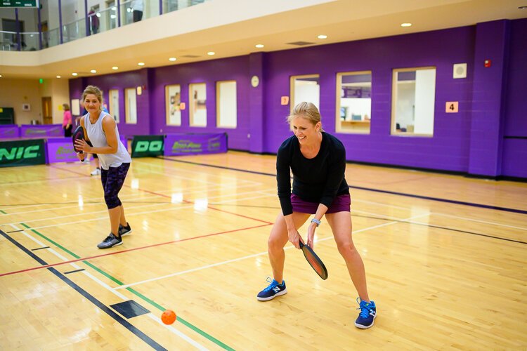 Pickleball players at Older Person's Center in Rochester.