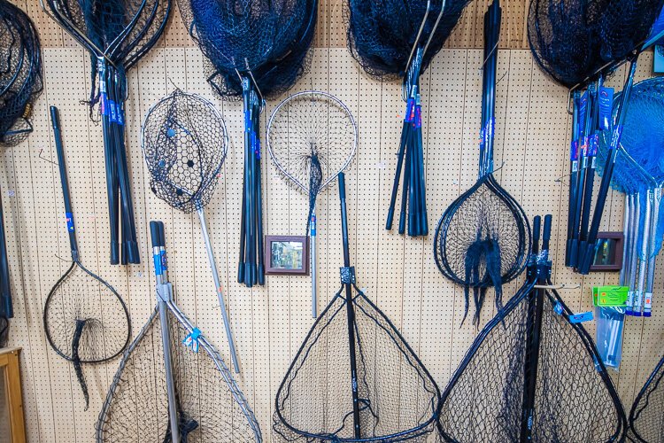 A collection of nets at Lakeside.