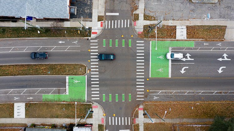 Road diet on Livernois in Ferndale.