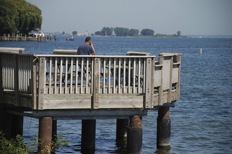 Fishing Pier at Lake St. Clair Metropark