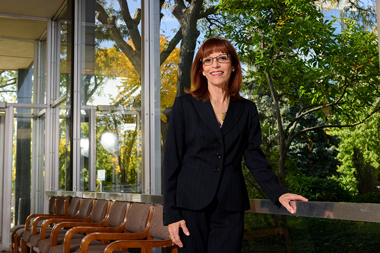 Michelle Weiss at Mount Clemens' city hall. Photo by Doug Coombe.