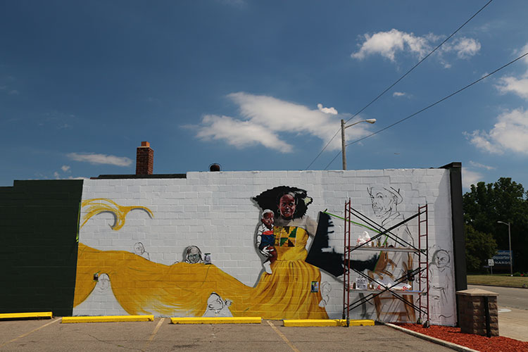 Mural located at 27344 Michigan Ave. Photo by Micah Walker.