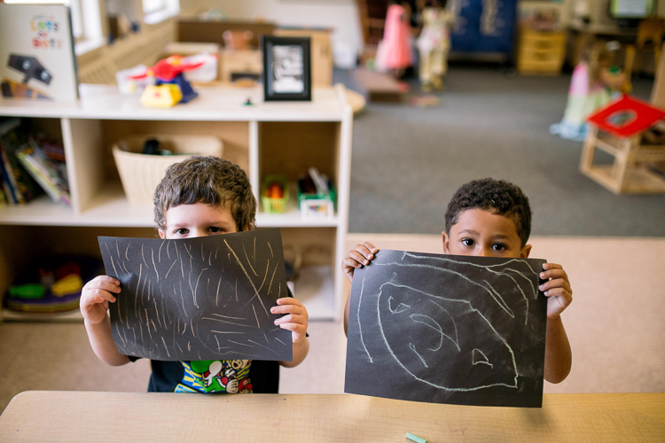 Children play at Little Oaks, Oakland County's onsite childcare center. Photo by Nick Hagen.