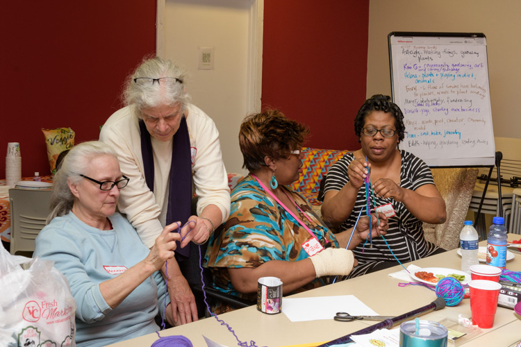 Members of Pontiac SUN Timebank share skills. Photo by Doug Coombe. 