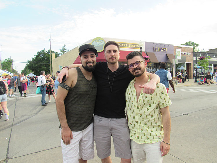  Allen Yaldo, far right, with two friends.. Photo by Micah Walker.