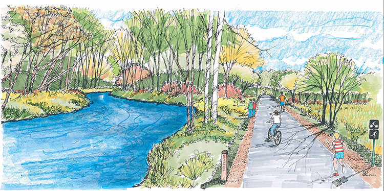 Park rendering courtesy of Rochester Hills.