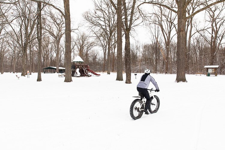 Fat-tire bike at River Bends Park.