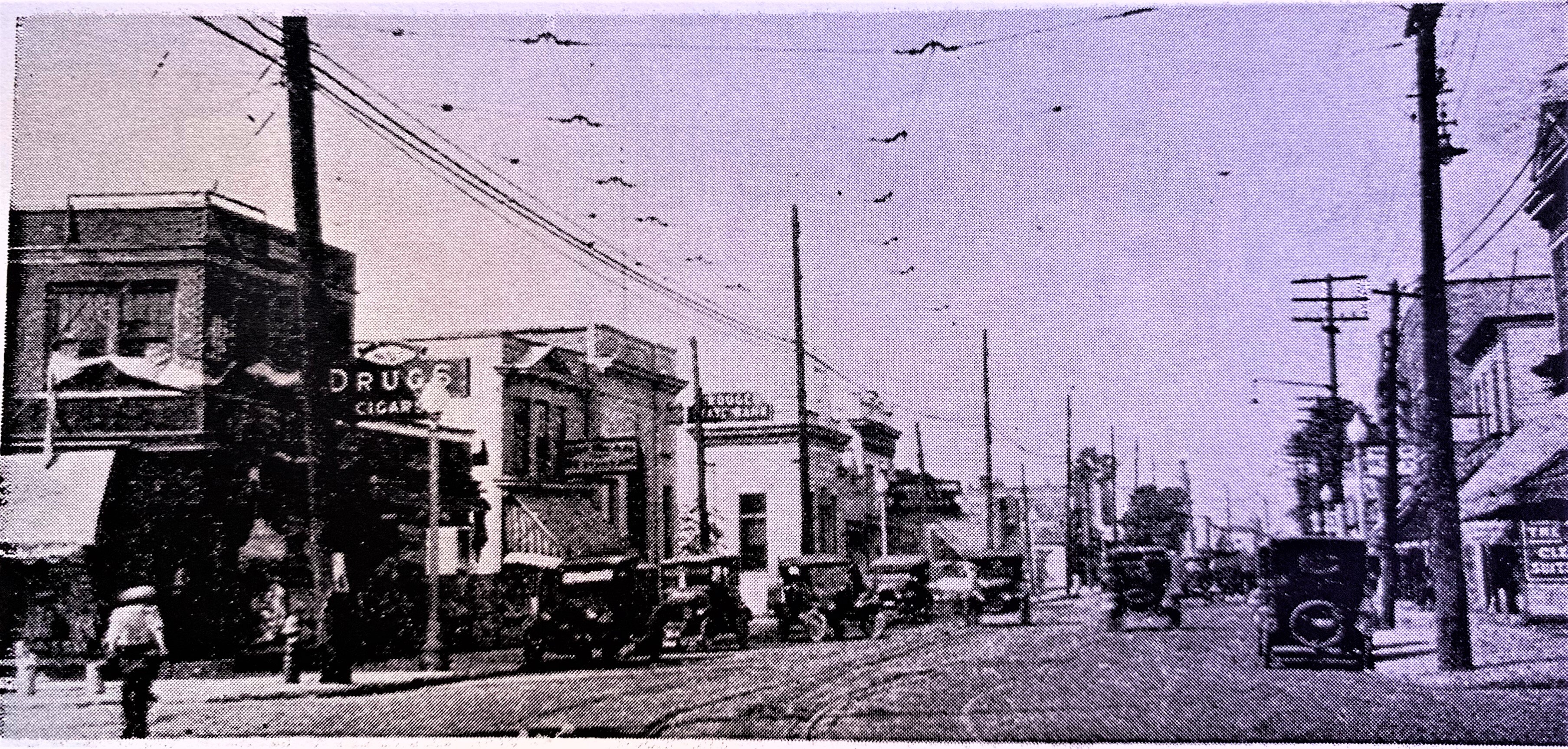 Downtown River Rouge, Jefferson Looking north from Downtown River Rouge, Jefferson Looking north from Coolidge, 1922