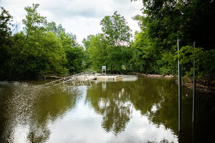 A kayak launch at Rotary Park in Sterling Heights.