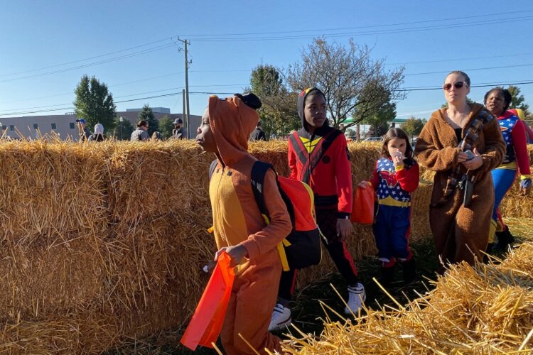 Trick-or-treating at a Sterling Heights Park.