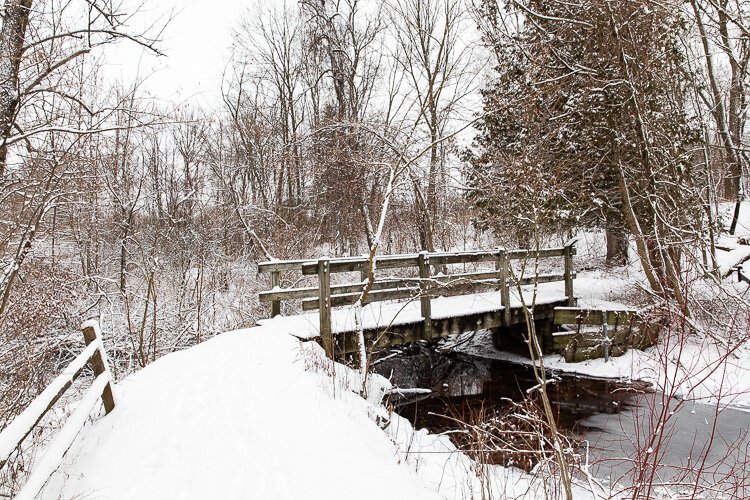 A bridge over the water at Stony Creek