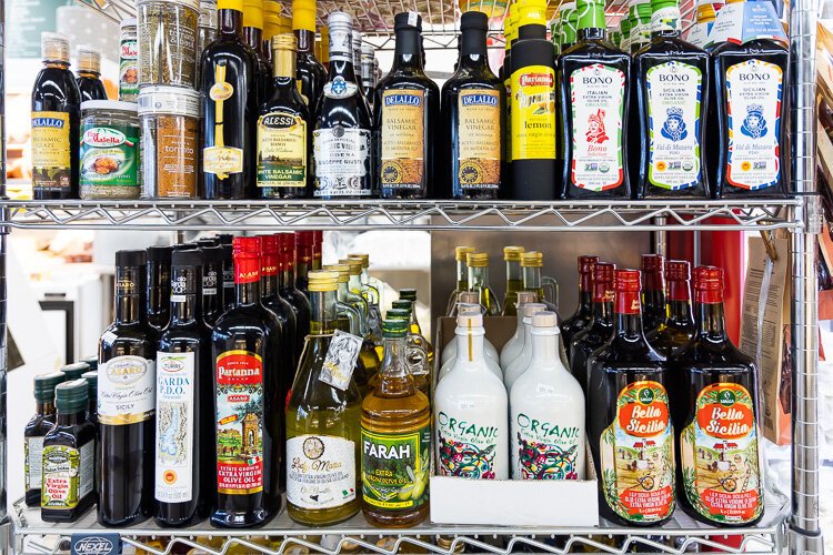A selection of oils and vinegars available at Ventimiglia's.