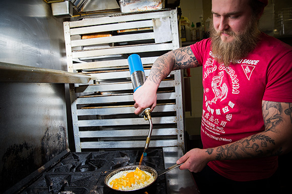 Nikita Sanches at Rock City Eatery Creating His Famous Mac and Cheese-Hamtramck