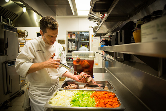 James Rigato Injecting Beef Tongue for an Upcoming Young Guns Dinner-The Root