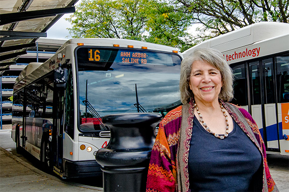 Alma Wheeler Smith at the Blake Transit Center in Ann Arbor