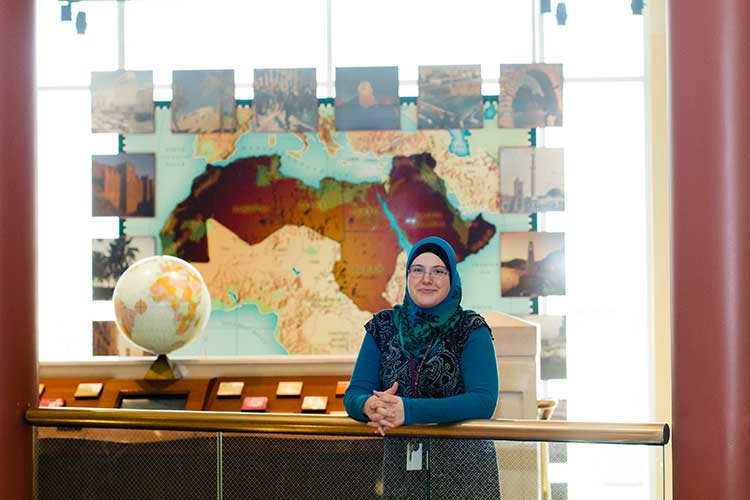 Ameera Chaaban works at the Arab American National Museum in Dearborn.