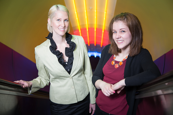 Meredith Gregory and Jennifer Kanyo of the Michigan Science Center