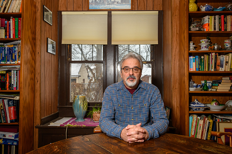 Frank Bach in his Jefferson Chalmers home