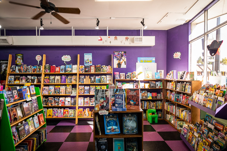 Interior of Green Brain Comics