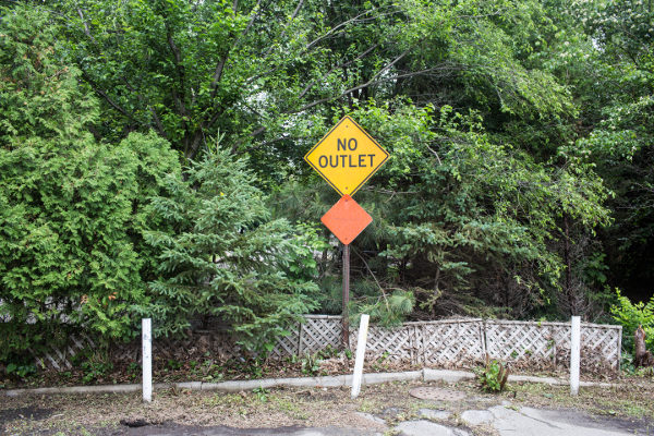 Korte Road barricade between Detroit and Grosse Pointe Park.