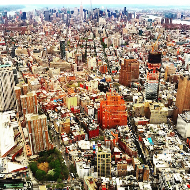 View of NYC from One World Observatory