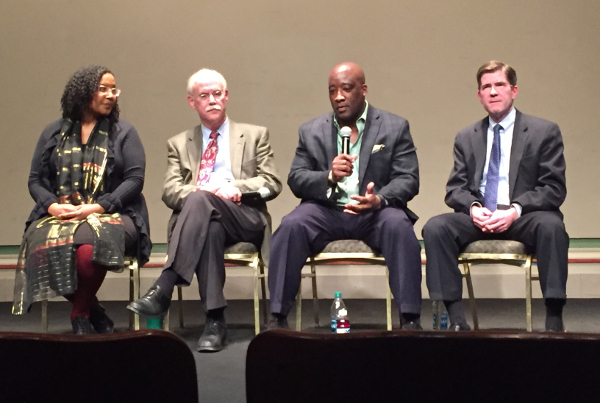 Ponsella Hardaway, Hunter Morrison, Michael Ford, and John Austin discuss regionalism at the DIA