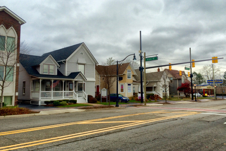 Queen Anne houses in downtown Farmington