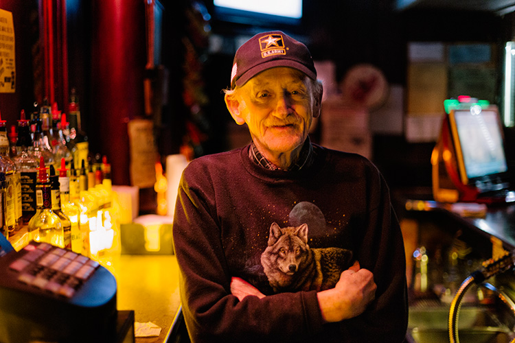 Archie, bartender at the Gold Star Bar in Wyandotte