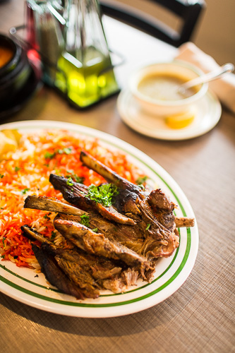 Lamb on bone at Sheeba Restaurant in Dearborn