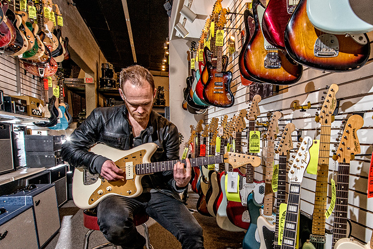 Motor City Guitar employee and musician Sean Lynch