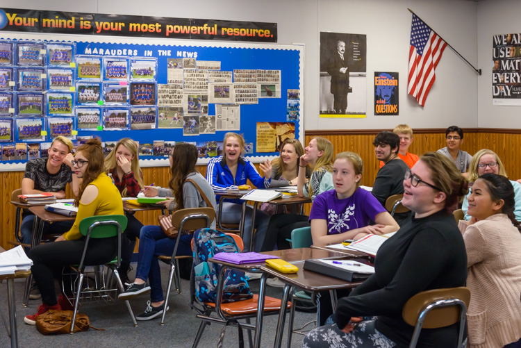 Students at Carlson High School