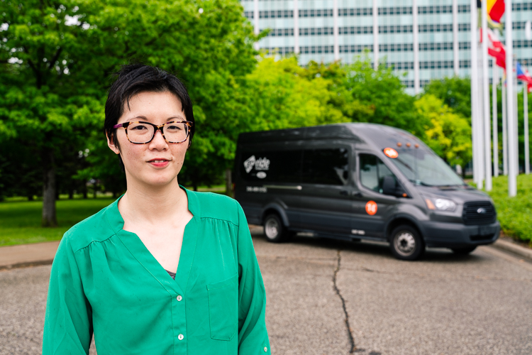 Minyang Jiang runs Ford GoRide, a startup that help seniors, people with disabilities, and children access healthcare.