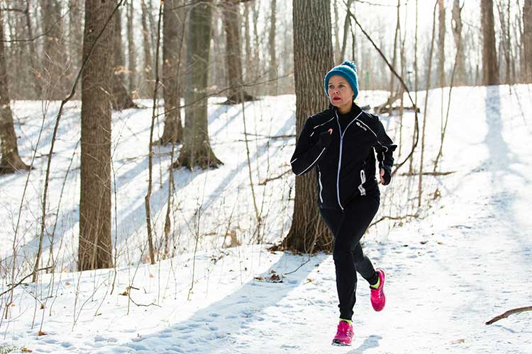  Lauralyn Taylor says she often comes to Maybury State Park, because its wide variety of trails can accommodate runs of all different lengths.