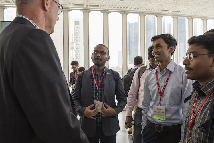 Students from Michigan universities and Detroit Public Schools learn about the future of automobility.